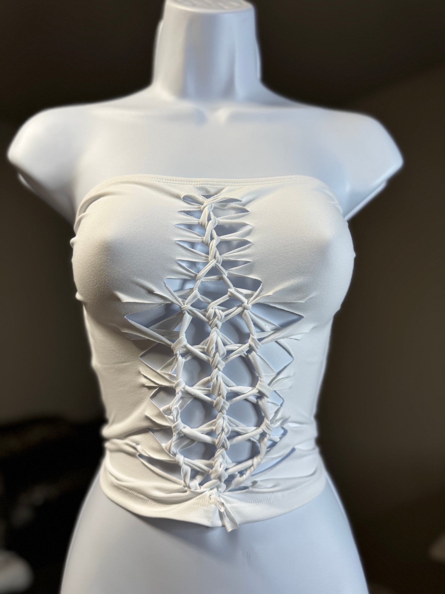 WHITE TUBE TOP
