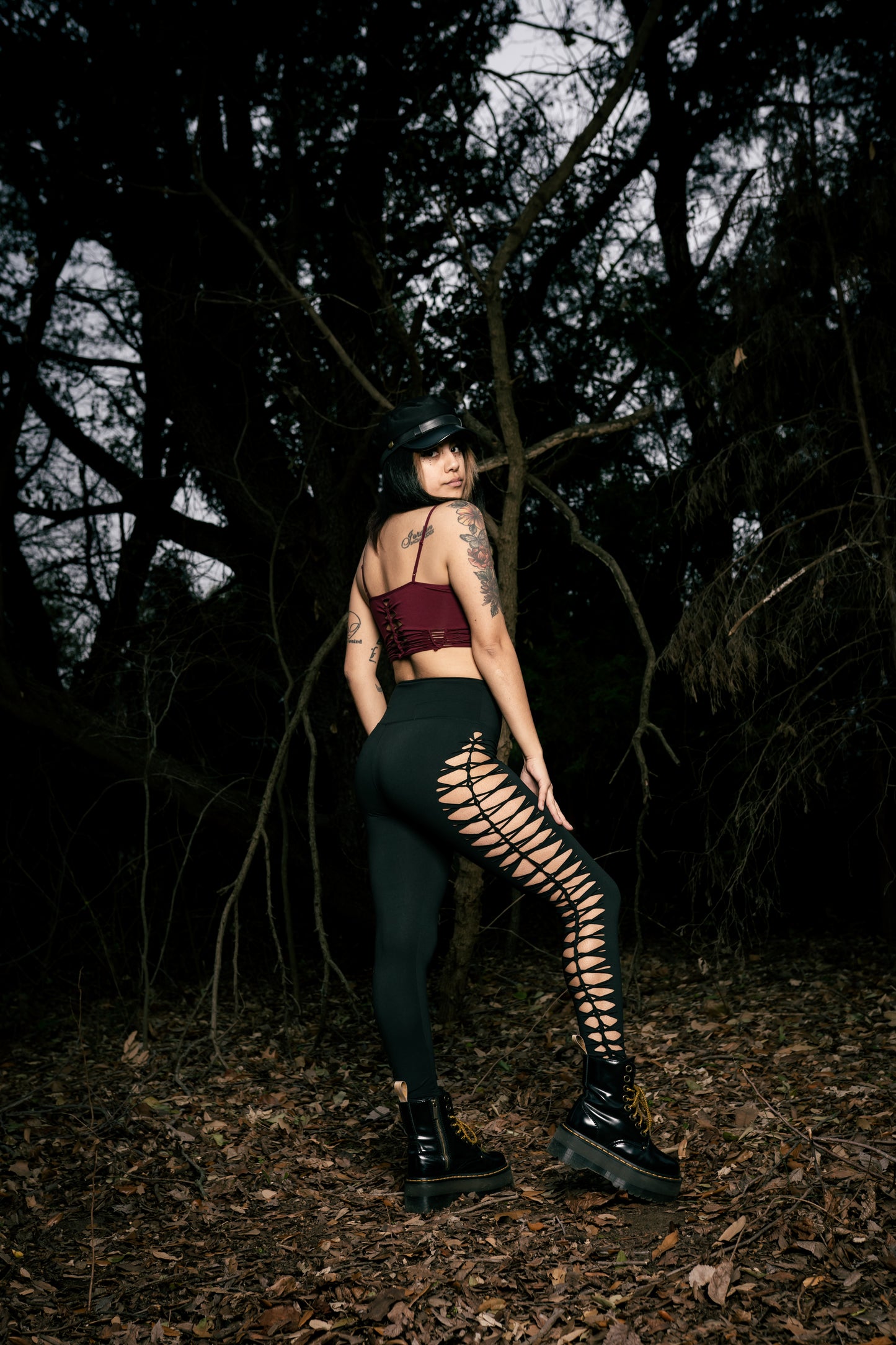 SIDE BRAID DIAMOND LEGGINGS