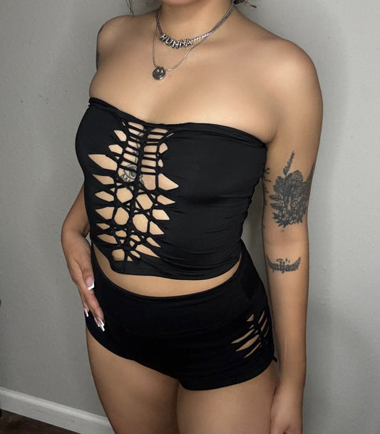 WEBBED TUBE TOP
