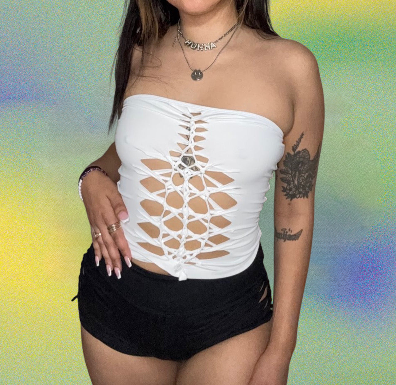 WHITE TUBE TOP