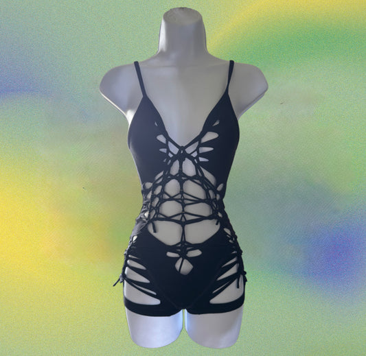 WEBBED ENIGMA BODYSUIT