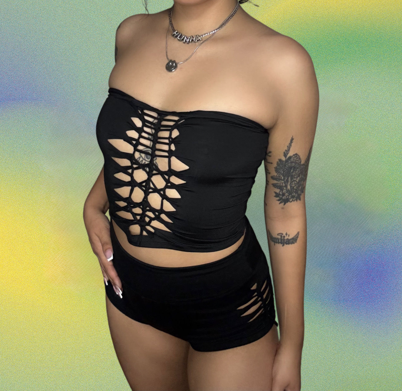 WEBBED TUBE TOP