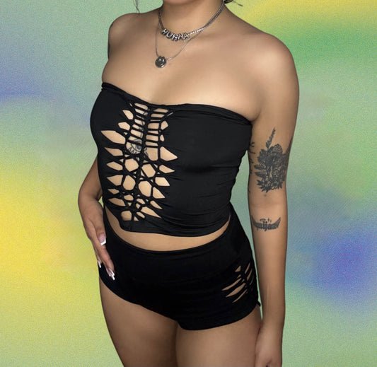 WEBBED TUBE TOP
